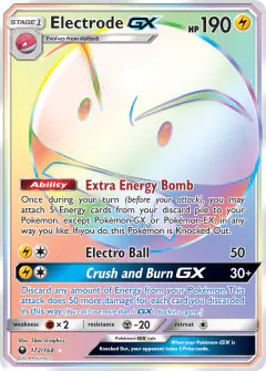 Electrode-GX 172/168 Rare Rainbow card from Celestial Storm