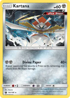 Kartana 101/168 Rare card from Celestial Storm