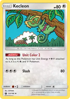 Kecleon 122/168 Uncommon card from Celestial Storm