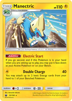 Manectric 52/168 Rare card from Celestial Storm