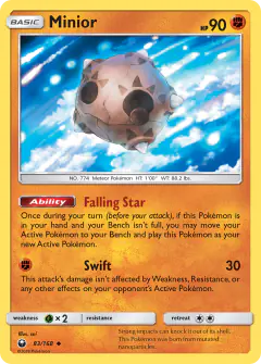 Minior 83/168 Uncommon card from Celestial Storm