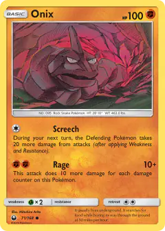 Onix 71/168 Common card from Celestial Storm