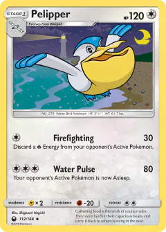 Pelipper 112/168 Uncommon card from Celestial Storm