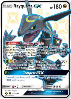 Rayquaza-GX 177a/168 Rare Ultra card from Celestial Storm