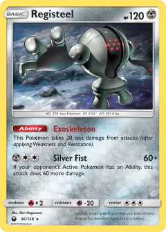 Registeel 96/168 Rare card from Celestial Storm