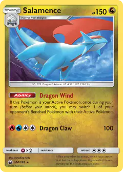 Salamence 106/168 Rare Holo card from Celestial Storm