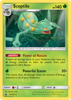 Sceptile 10/168 Rare card from Celestial Storm