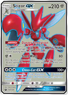 Scizor-GX 158/168 Rare Ultra card from Celestial Storm