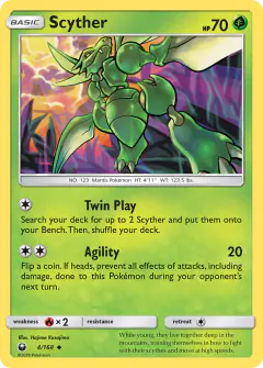 Scyther 4/168 Uncommon card from Celestial Storm