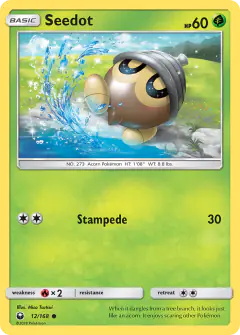 Seedot 12/168 Common card from Celestial Storm