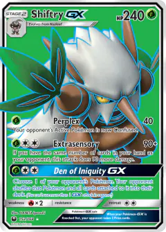 Shiftry-GX 152/168 Rare Ultra card from Celestial Storm