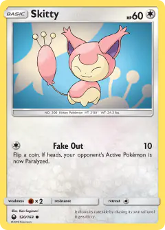 Skitty 120/168 Common card from Celestial Storm