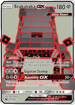 Stakataka-GX 159/168 Rare Ultra card from Celestial Storm