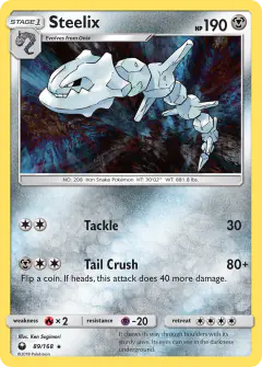 Steelix 89/168 Rare Holo card from Celestial Storm