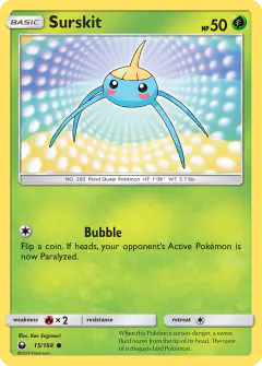 Surskit 15/168 Common card from Celestial Storm