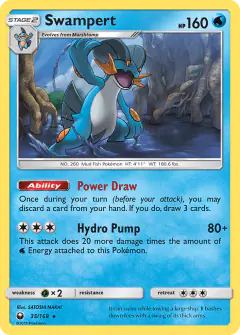 Swampert 35/168 Rare card from Celestial Storm