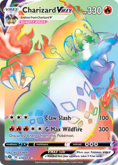 Charizard VMAX 074/073 Rare Rainbow card from Champion's Path
