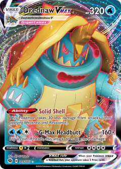 Drednaw VMAX 015/073 Rare Holo VMAX card from Champion's Path