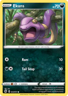 Ekans 033/073 Common card from Champion's Path