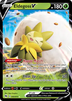 Eldegoss V 005/073 Rare Holo V card from Champion's Path