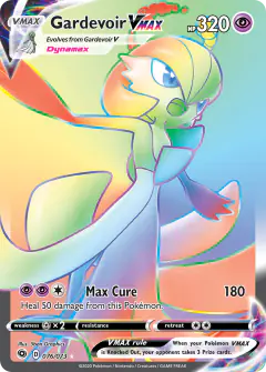 Gardevoir VMAX 076/073 Rare Rainbow card from Champion's Path