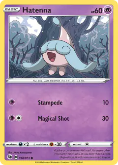 Hatenna 018/073 Common card from Champion's Path