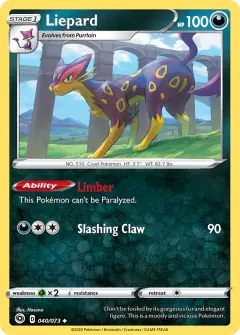 Liepard 040/073 Uncommon card from Champion's Path