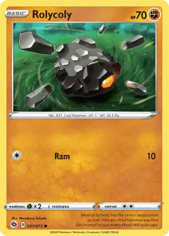 Rolycoly 031/073 Common card from Champion's Path