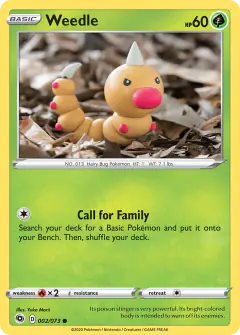 Weedle 002/073 Common card from Champion's Path