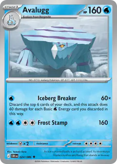 Avalugg 024/086 Uncommon card from Chaos Rising