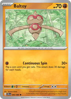 Baltoy 046/086 Common card from Chaos Rising