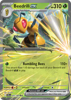 Beedrill ex 003/086 Double Rare card from Chaos Rising