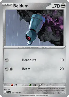 Beldum 059/086 Common card from Chaos Rising