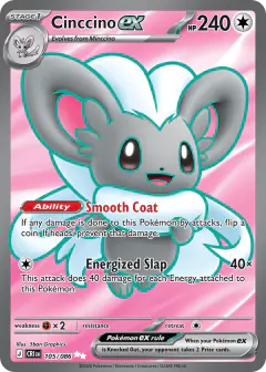 Cinccino ex 105/086 Ultra Rare card from Chaos Rising