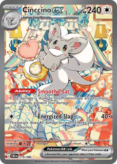 Cinccino ex 119/086 Special Illustration Rare card from Chaos Rising