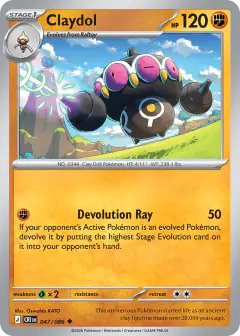 Claydol 047/086 Uncommon card from Chaos Rising