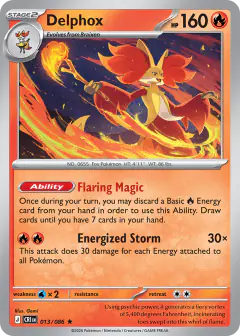 Delphox 013/086 Rare card from Chaos Rising
