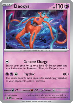Deoxys 031/086 Uncommon card from Chaos Rising