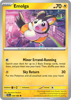 Emolga 030/086 Common card from Chaos Rising