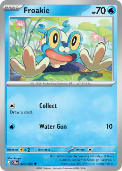 Froakie 020/086 Common card from Chaos Rising