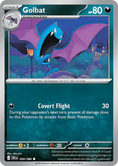 Golbat 050/086 Common card from Chaos Rising