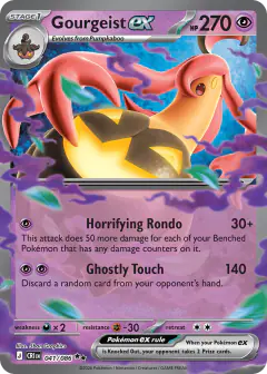 Gourgeist ex 041/086 Double Rare card from Chaos Rising