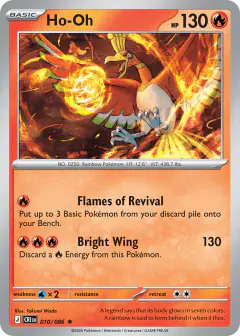 Ho-Oh 010/086 Rare card from Chaos Rising