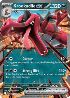 Krookodile ex 055/086 Double Rare card from Chaos Rising