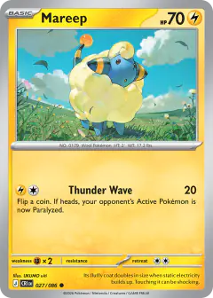 Mareep 027/086 Common card from Chaos Rising