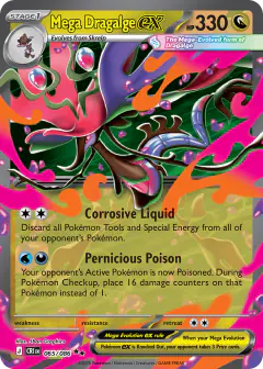 Mega Dragalge ex 065/086 Double Rare card from Chaos Rising