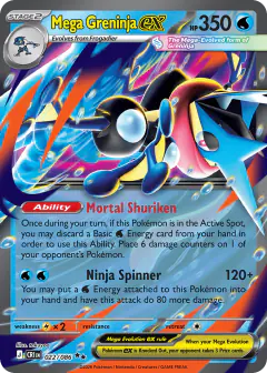 Mega Greninja ex 022/086 Double Rare card from Chaos Rising
