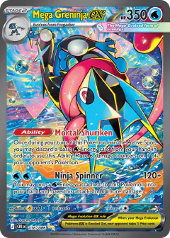 Mega Greninja ex 116/086 Special Illustration Rare card from Chaos Rising