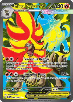 Mega Pyroar ex 099/086 Ultra Rare card from Chaos Rising
