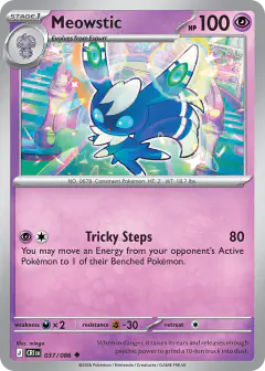 Meowstic 037/086 Uncommon card from Chaos Rising